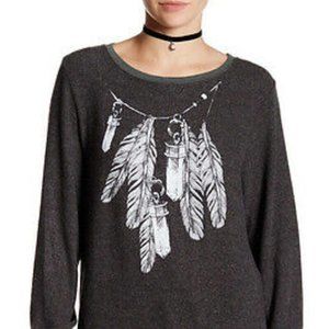 New Wildfox Amulet Chain Pullover Size XS Grey